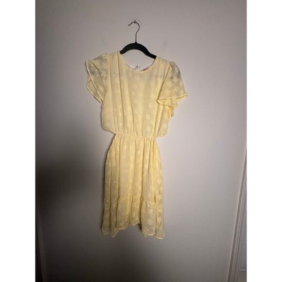 Show Me Your Mumu Merritt Yellow Mini Dress Size Large - Picture 3 of 8